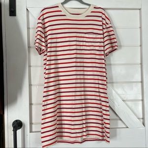 Madewell Striped Easy T Shirt Dress
